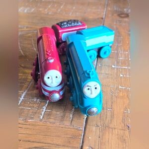 Thomas wooden trains - Connor and Caitlin